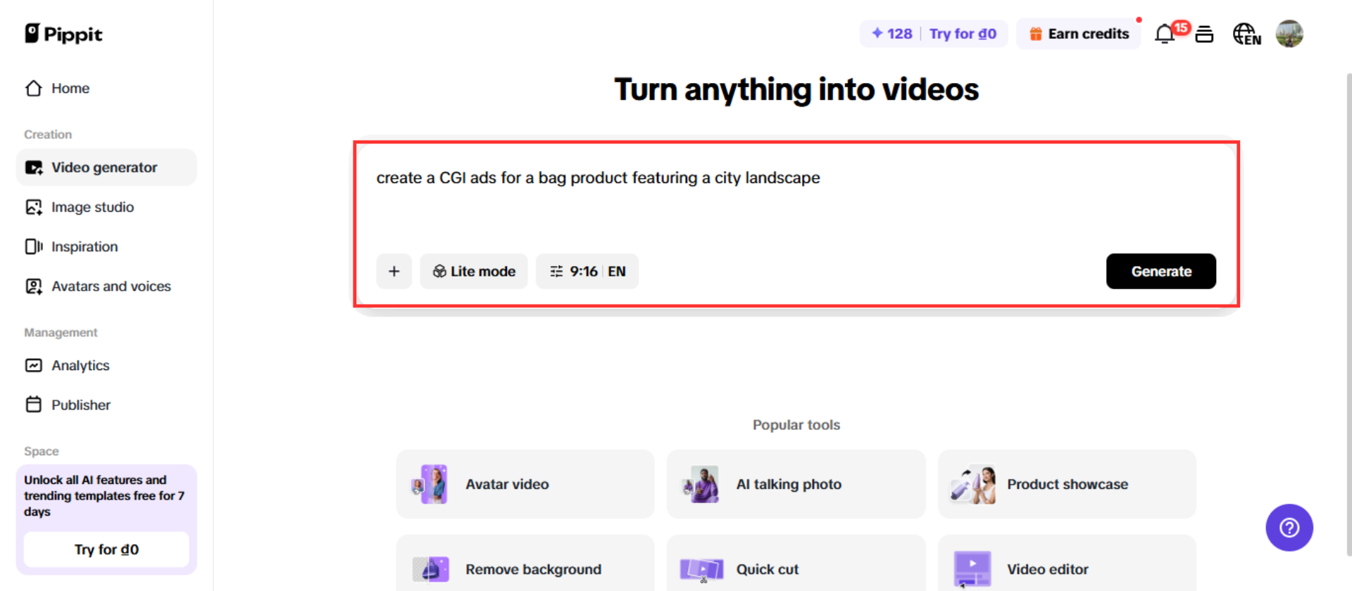 Turn anything into videos