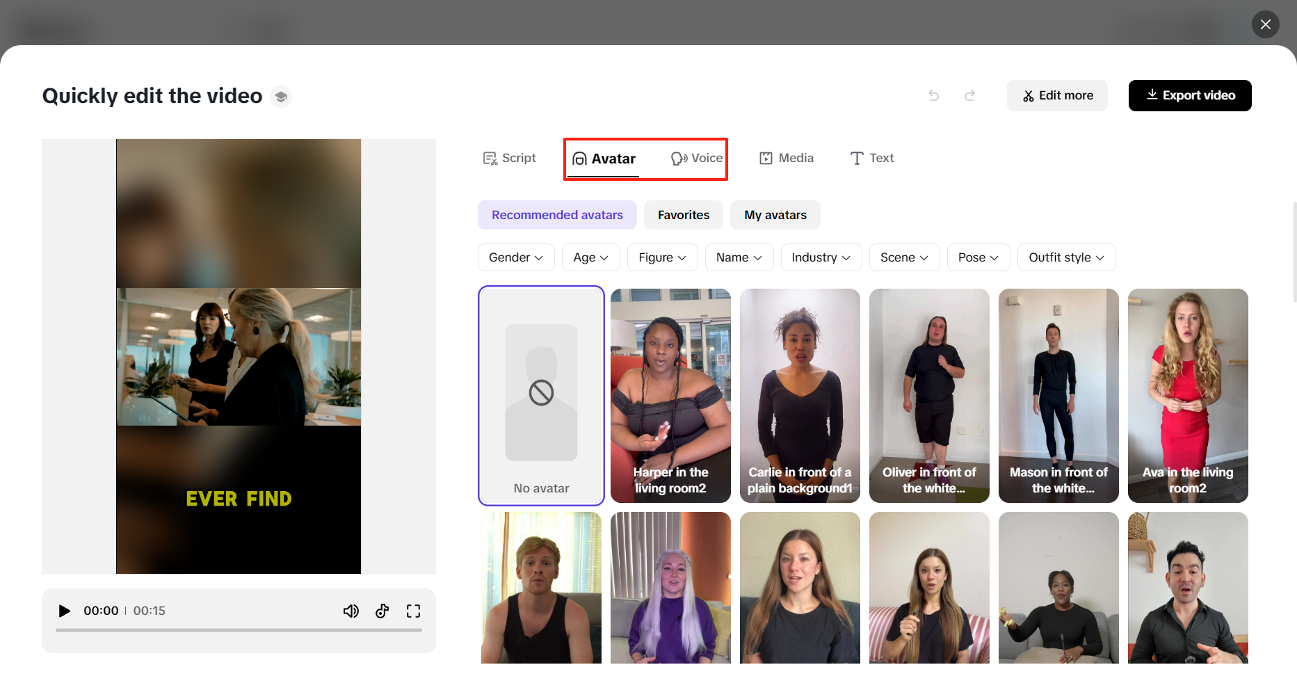 Personalized avatars and voiceovers