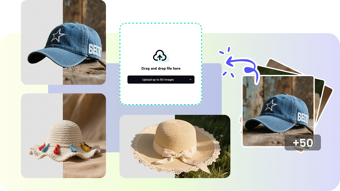 Édition par lot d'images de casquettes