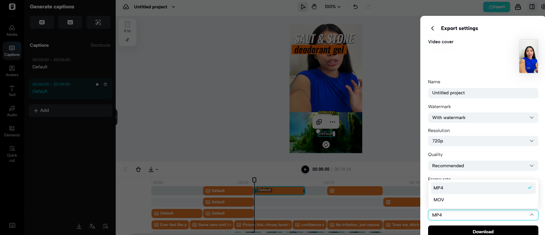 Exporte em múltiplos formatos