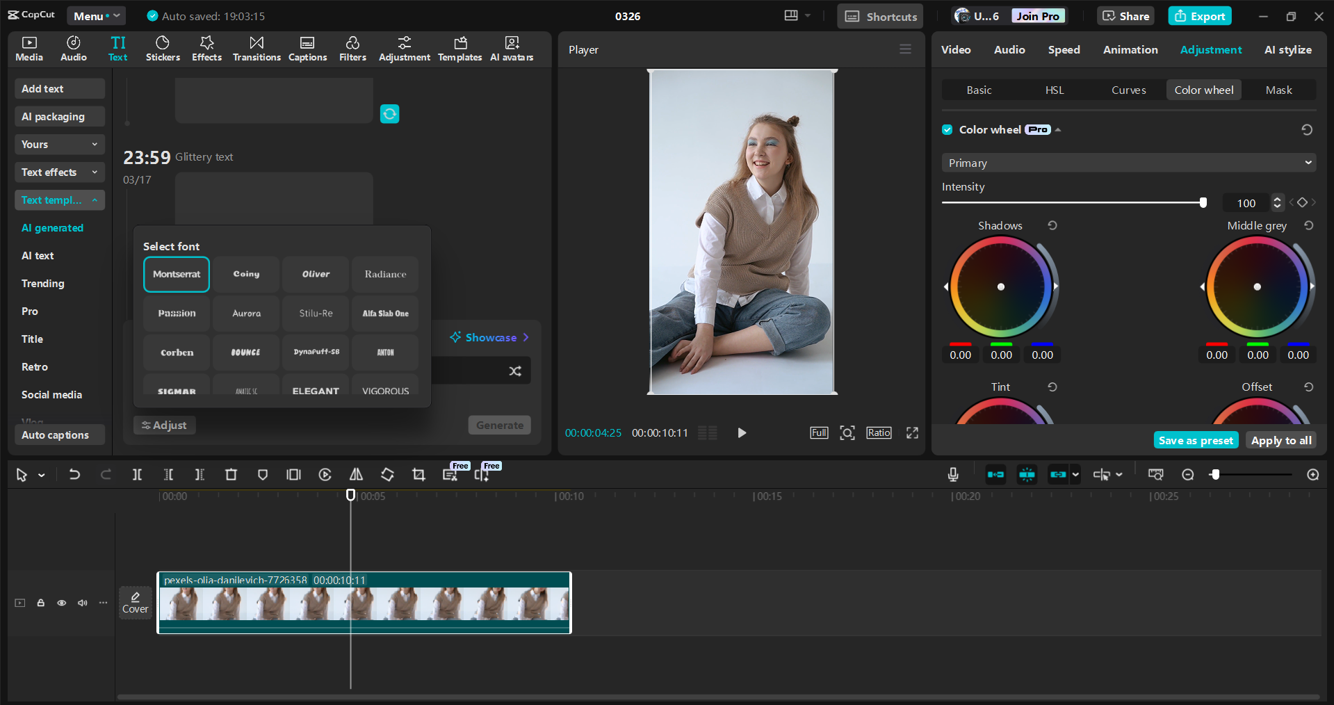 Interface of the CapCut desktop video editor - the best way to edit your Instagram Reels