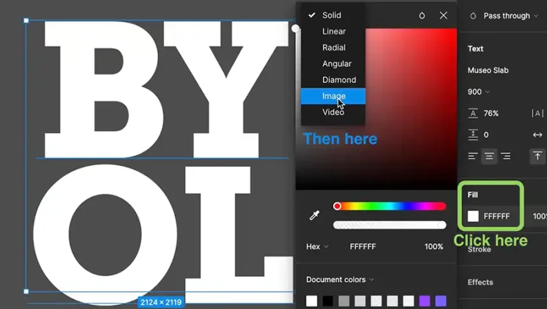 Change Fill type to image