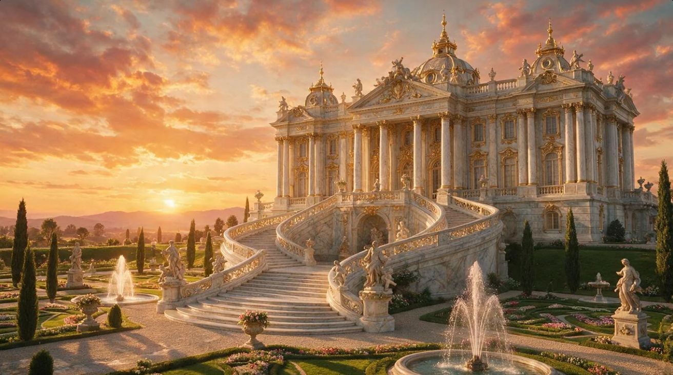Monumental architecture visual