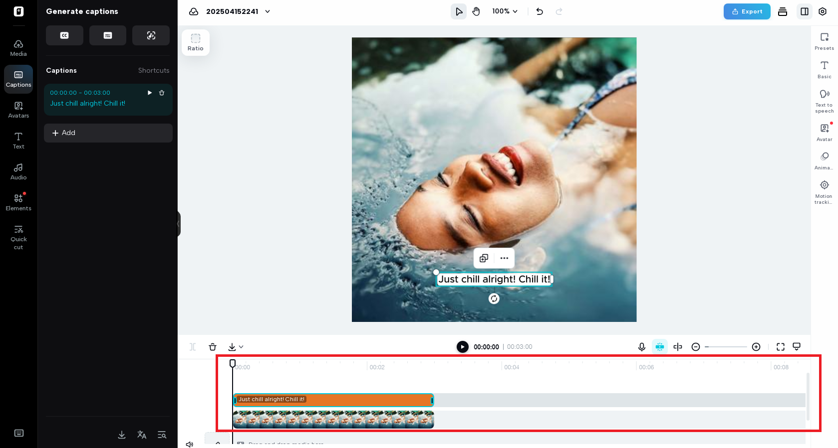 Seamless integration with video editing