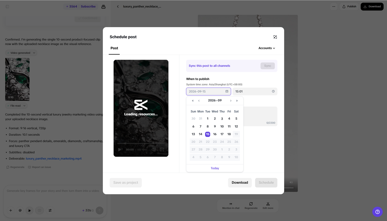Schedule and publish
