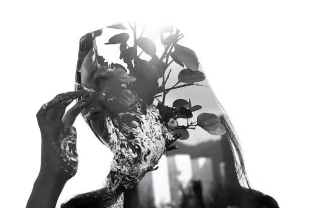 Conceptual and surreal double exposure image