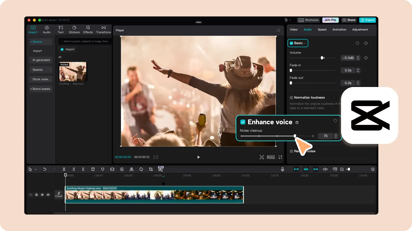 CapCut Voice Enhancer