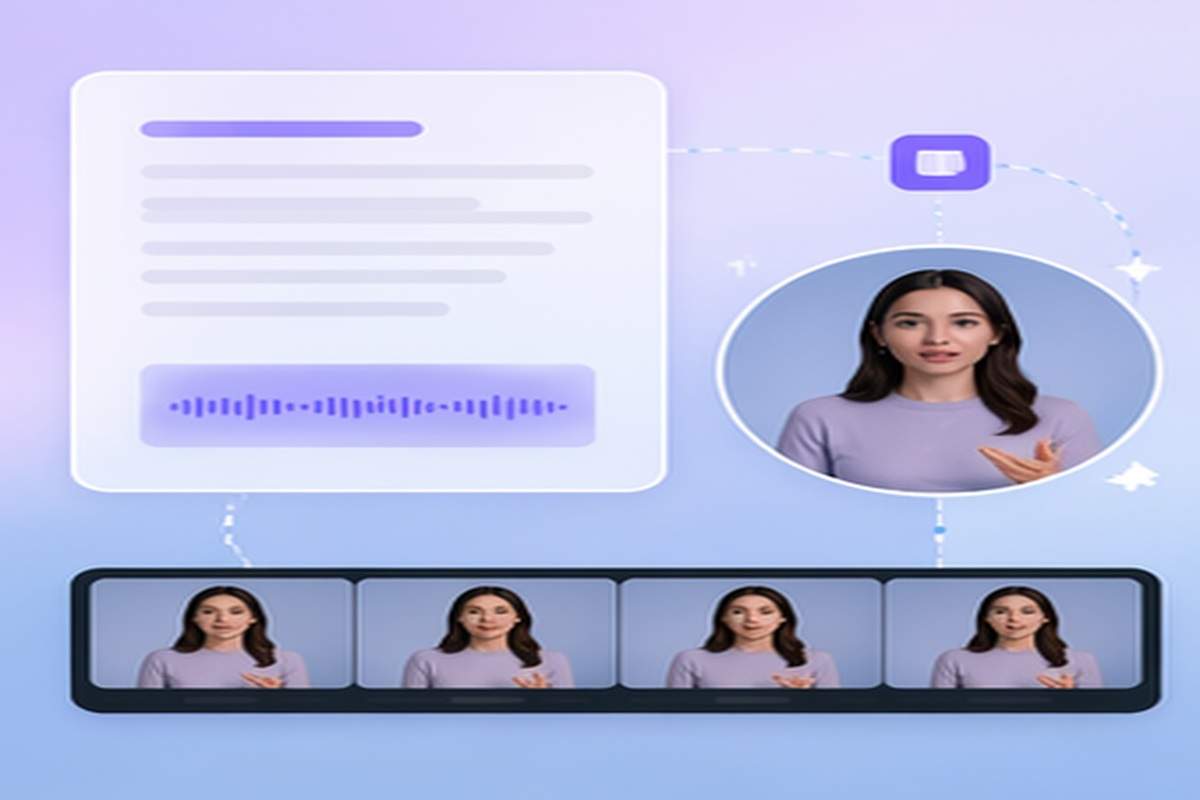AI Avatar Video Ad editing workflow topic-relevant visual