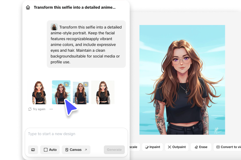 Generate your anime design