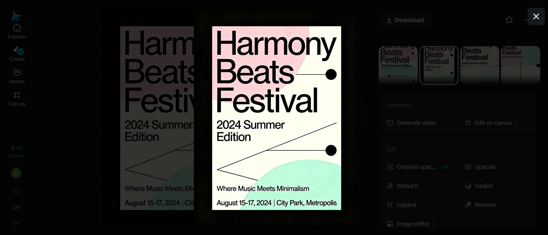 Music festival poster design: modern festival poster