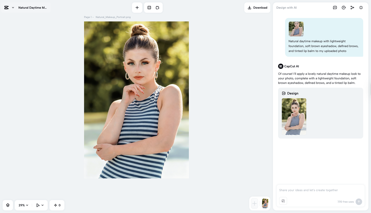 Natural everyday makeup look