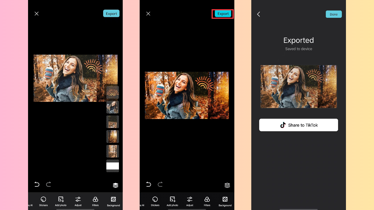 Export layered image