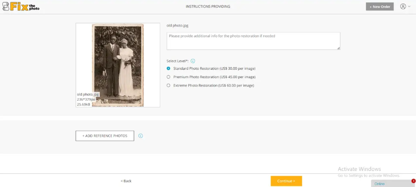 Customizing order in FixThePhoto