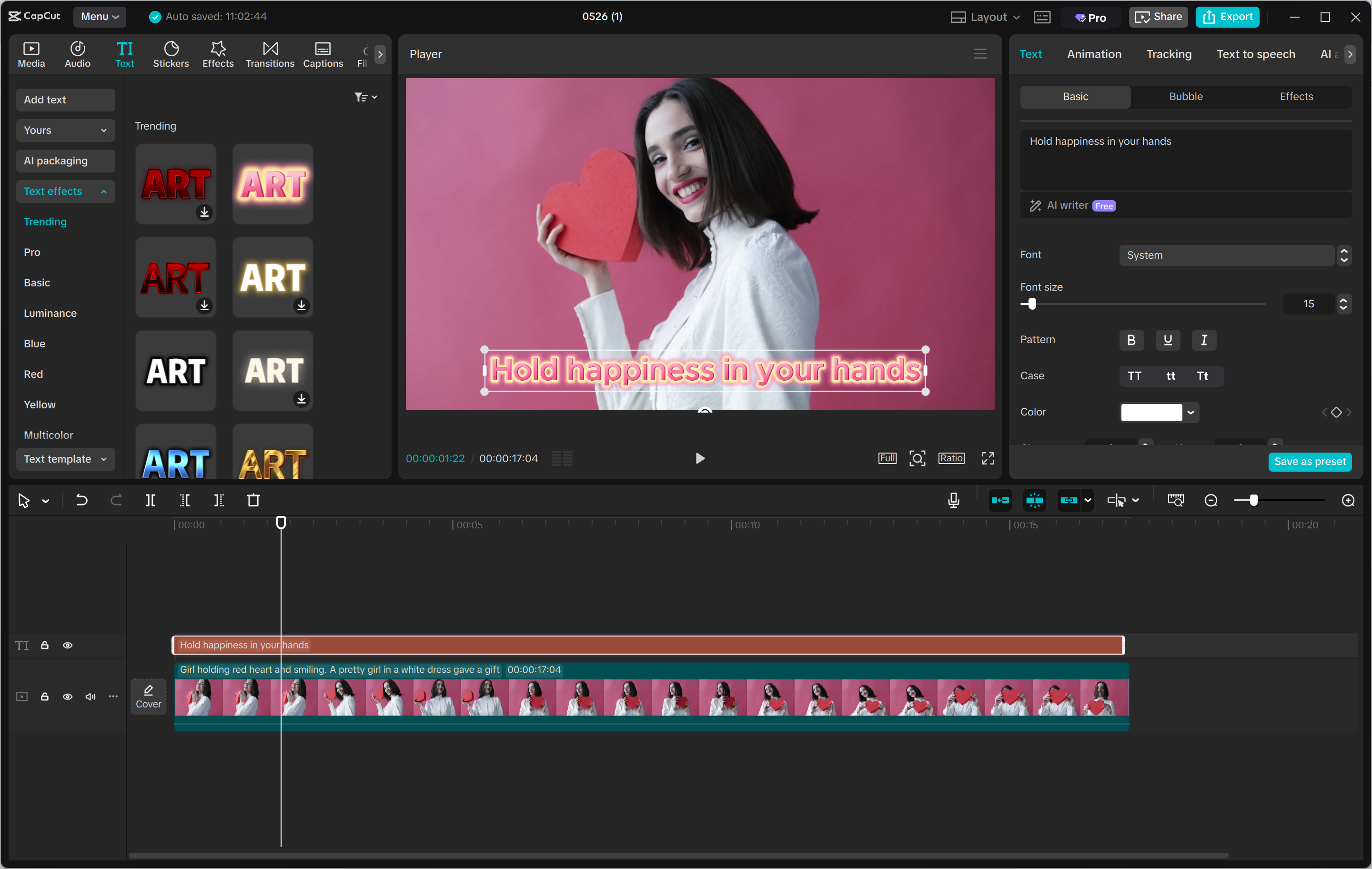 Interface of the CapCut desktop video editor - a simpler way to add gradient to text in videos