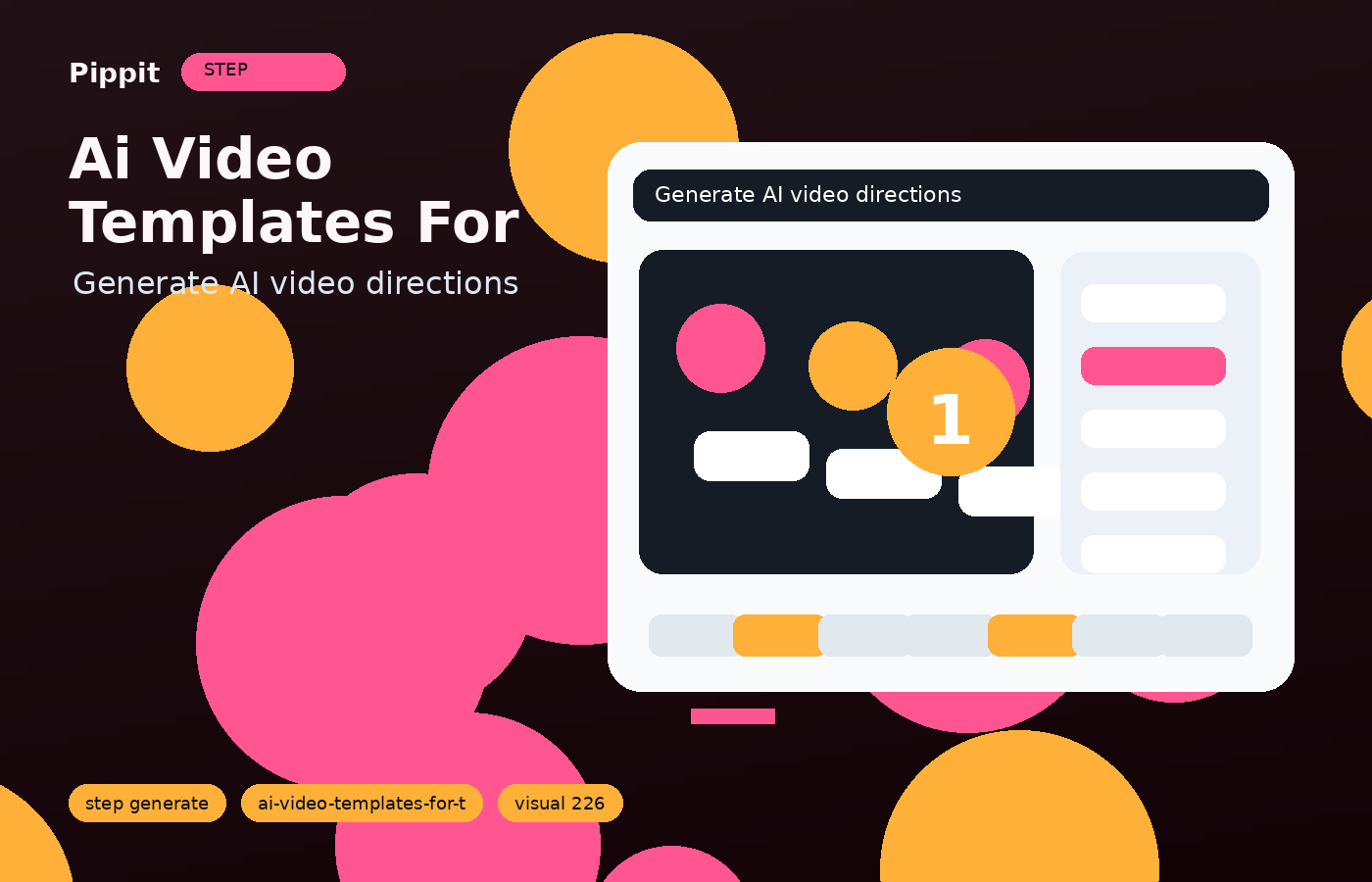 ai video templates for tiktok generation workflow in Pippit