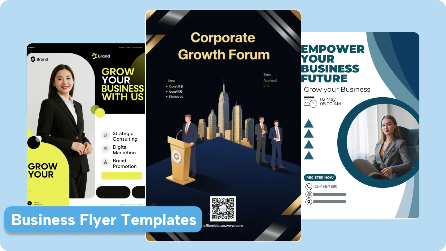 template selebaran bisnis gratis