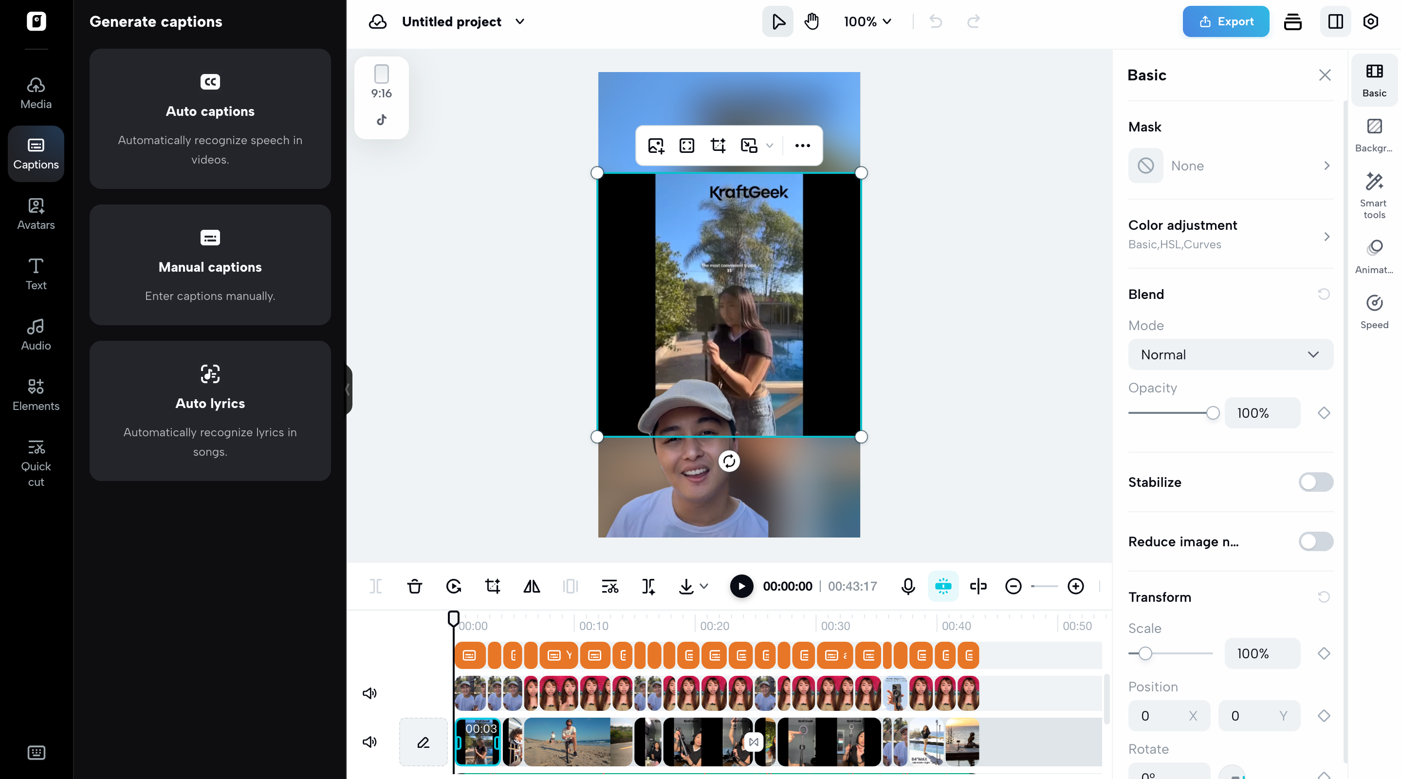 Mga advanced na tool sa pag-edit at pagpapahusay
