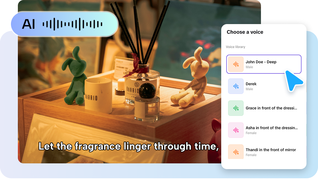 A variety of voice-overs