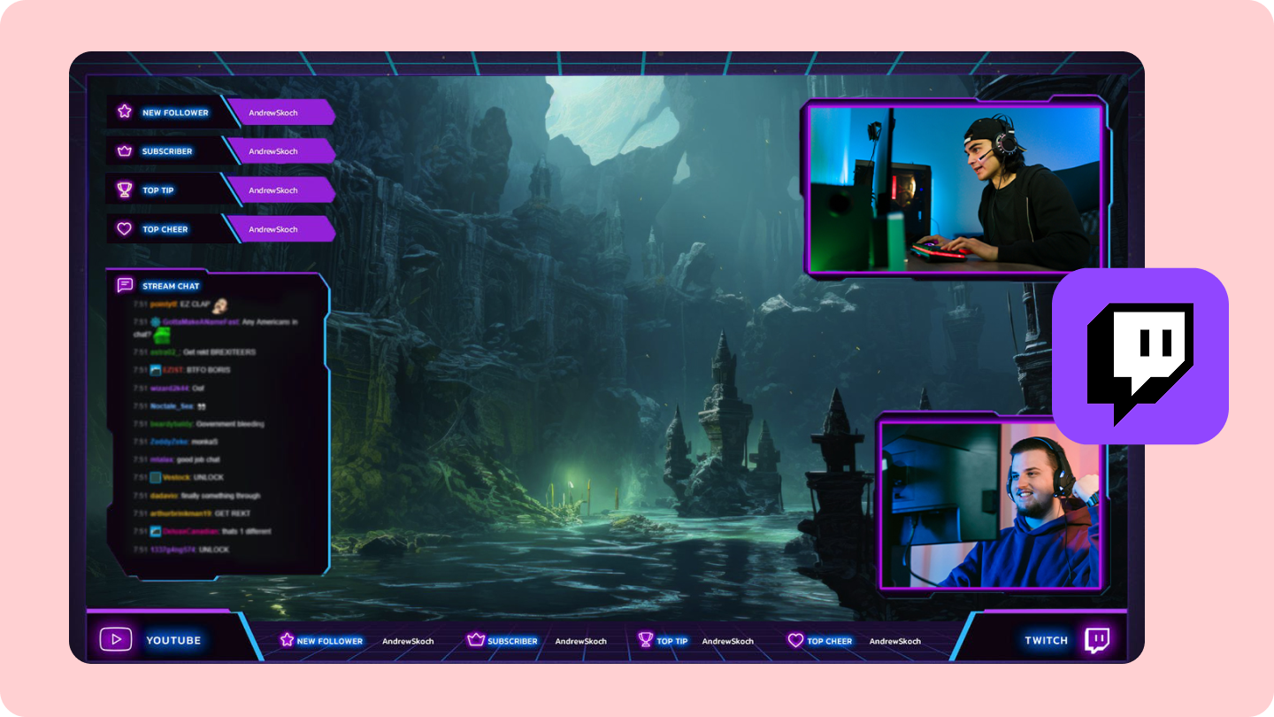 Twitch overlay template 