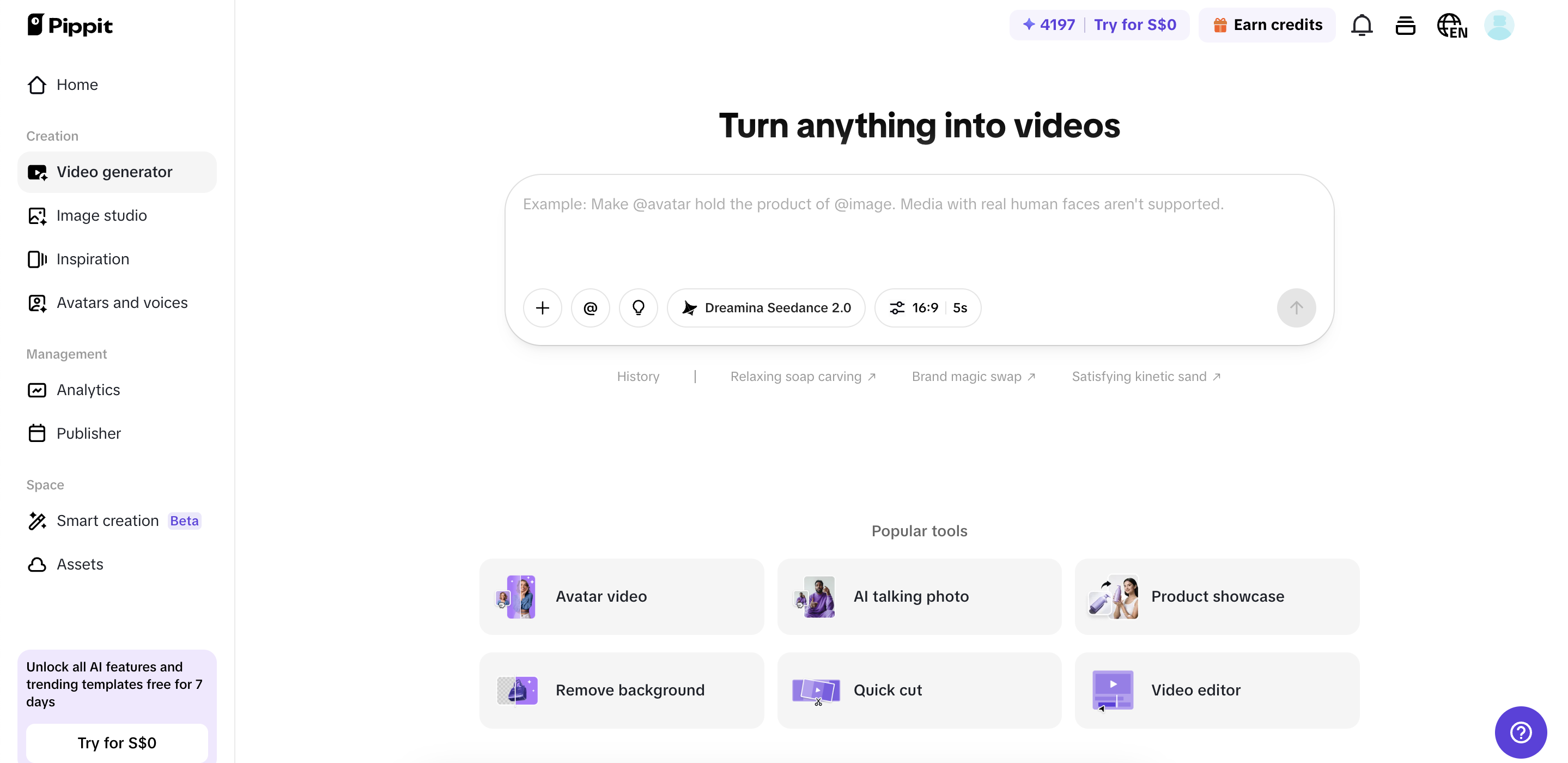 Open the video generator