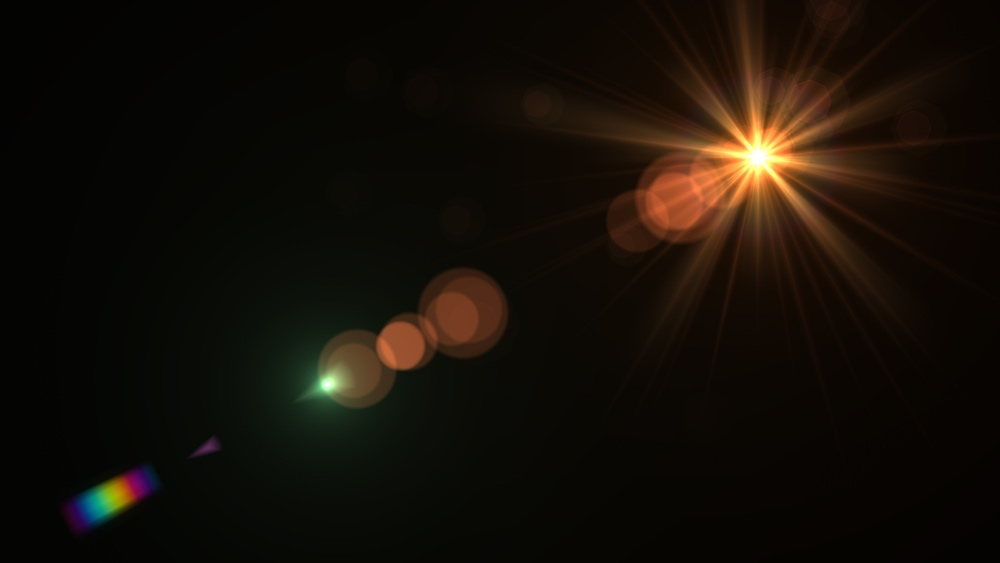 Efeito de reflexo de lente