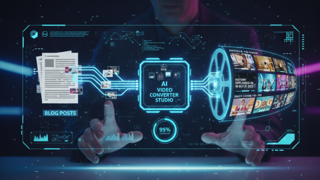 שימוש במחוללי וידאו פרסומיים מבוססי בינה מלאכותית להמרת פוסטים בבלוג לווידאו