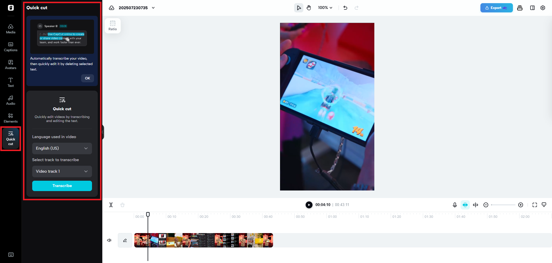 AI-powered transcription