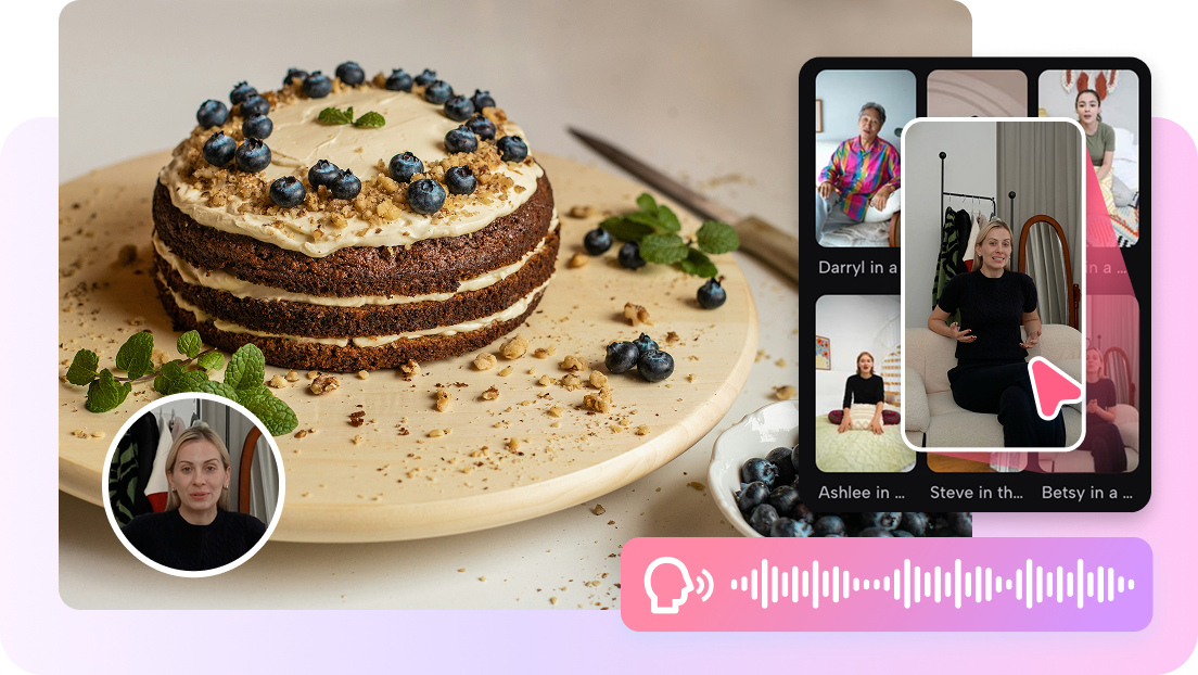 Custom AI avatar overlay for tailor-made videos
