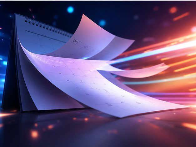 iCal CapCut Template prompt example 3 - Neon date transition