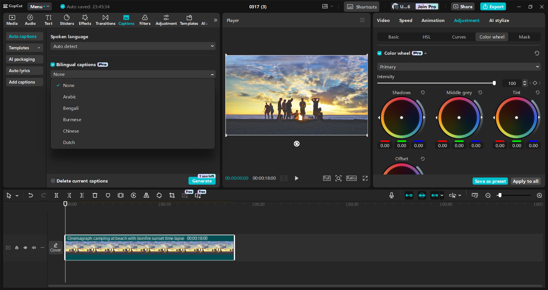 Interface of the CapCut desktop video editor - the most liked tool to make videos for Google Forms