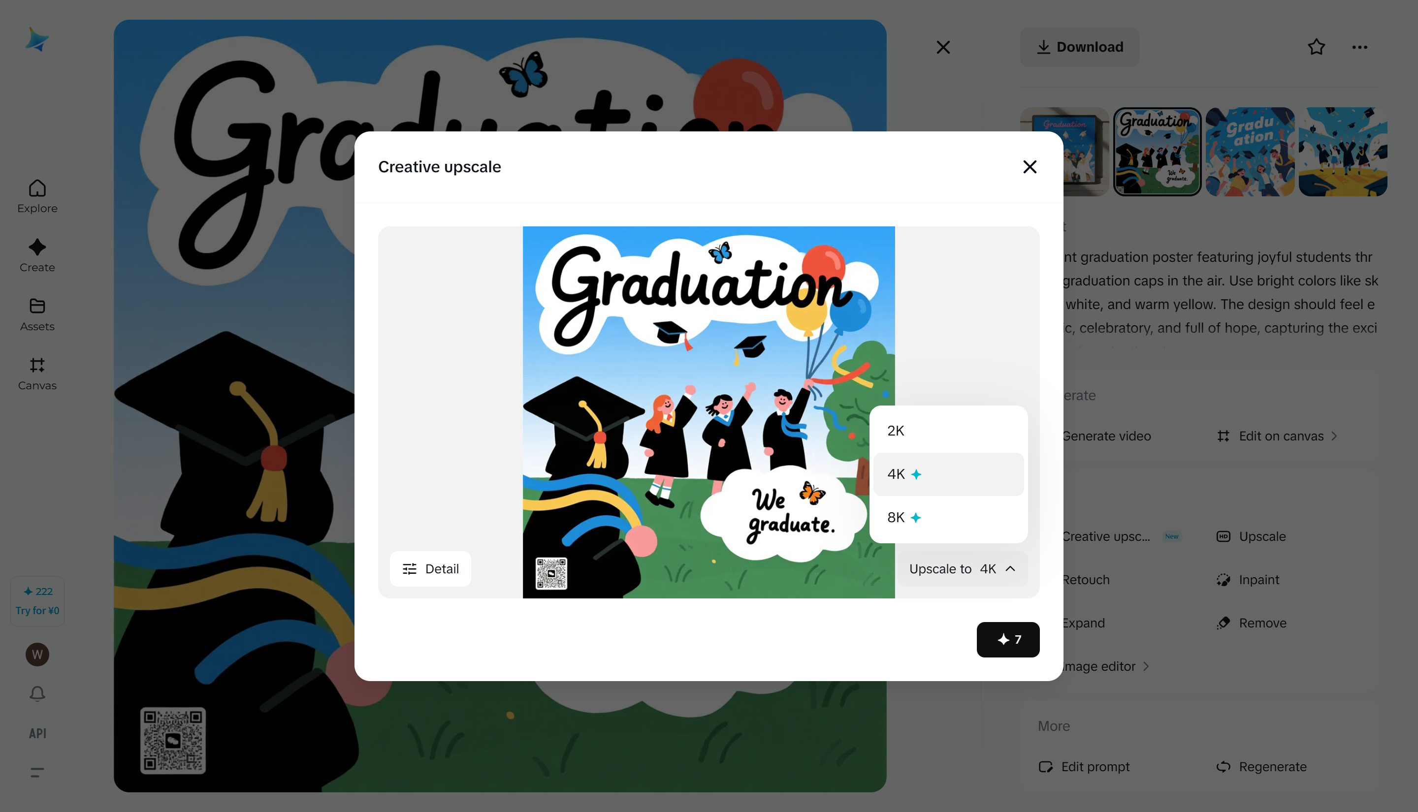 Imágenes de lujo del póster de graduación con Dreamina
