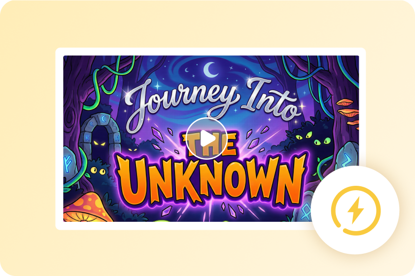 Fast animated text video creation