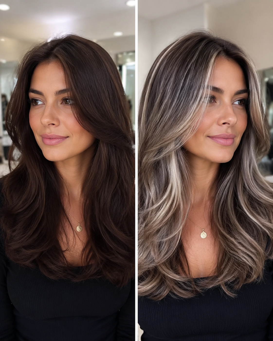 Dreamina virtual hair highlights try on prompt example 4: Warm Blonde Highlight Test