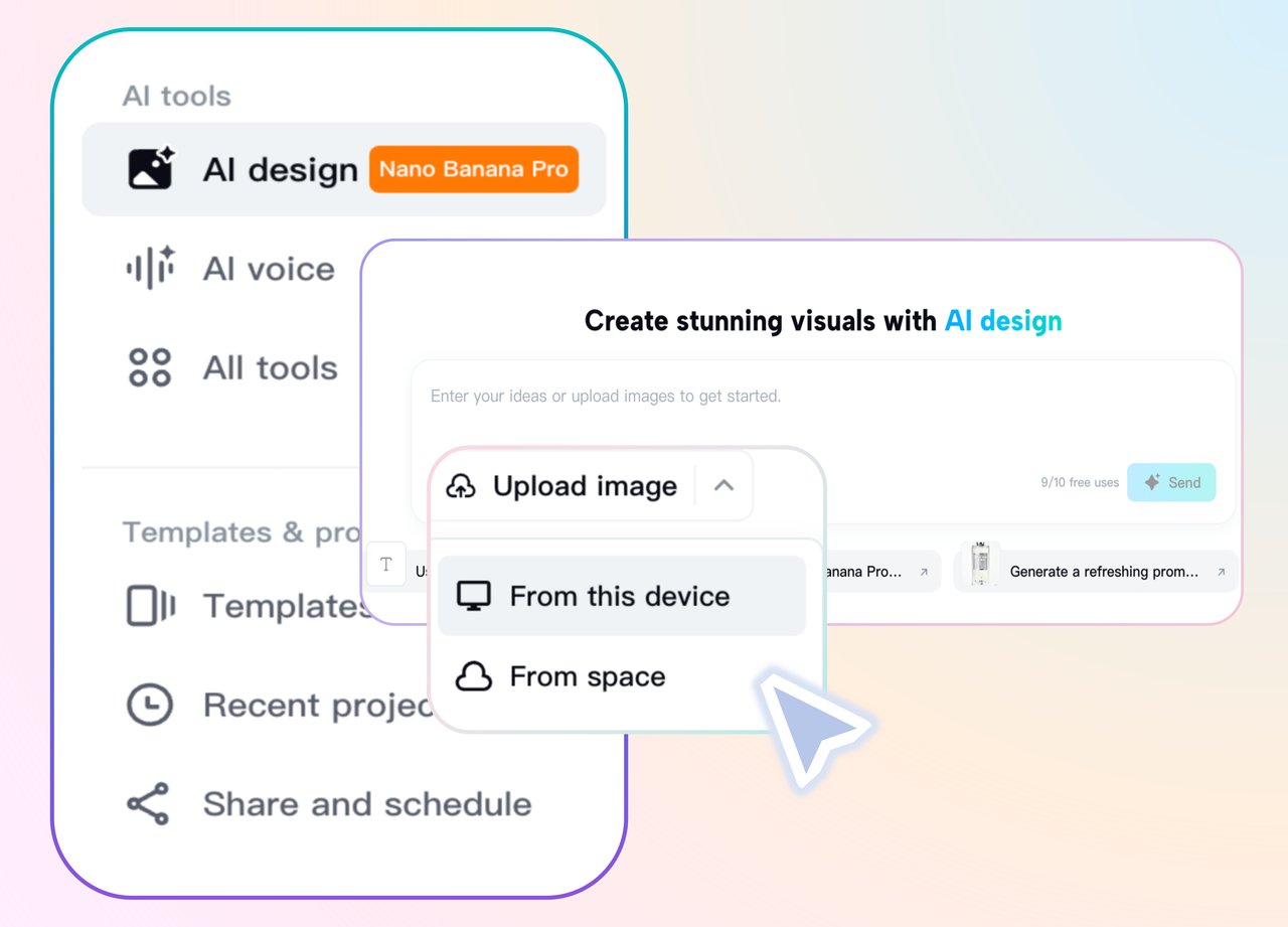 Acesse o design de IA no CapCut