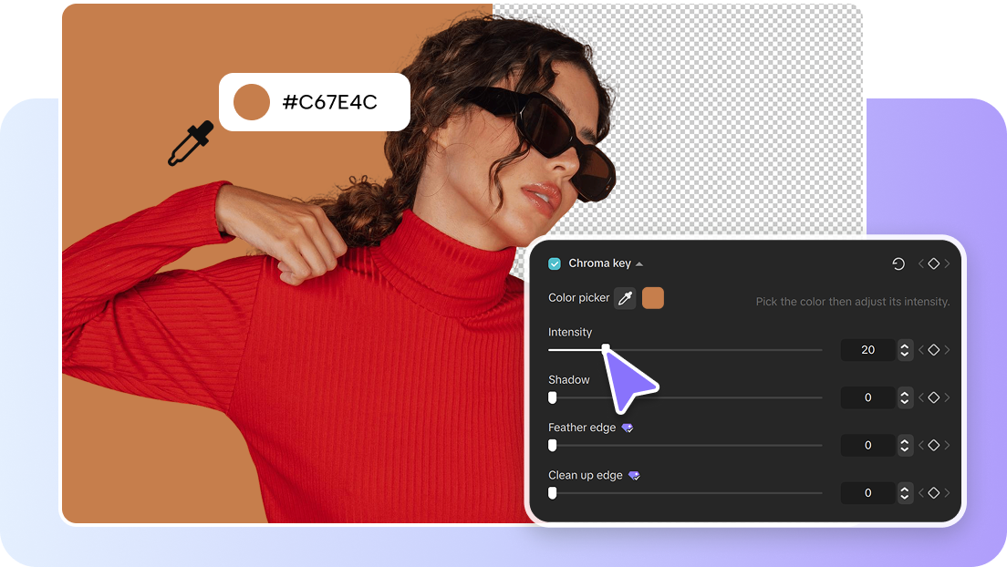 Editați marginile în tasta CapCut chroma