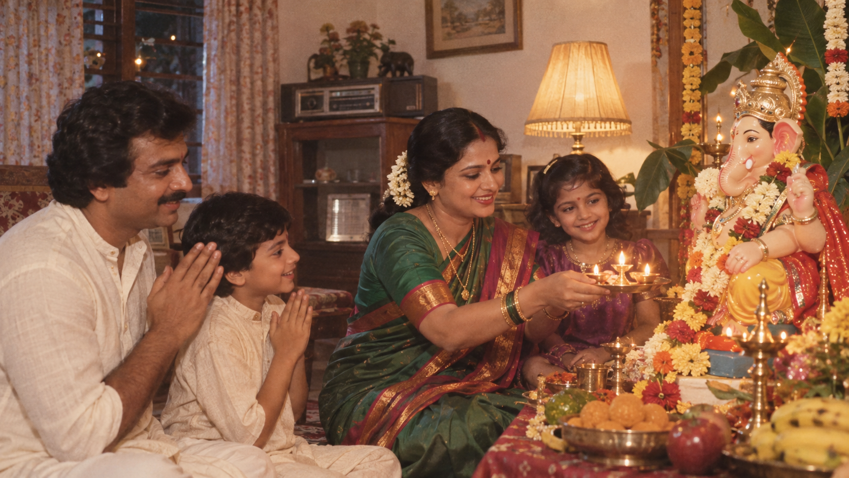Retro Ganesh Chaturthi Ai Photo Prompts original visual 2