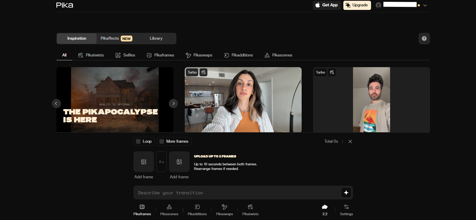 Pika Labs homepage