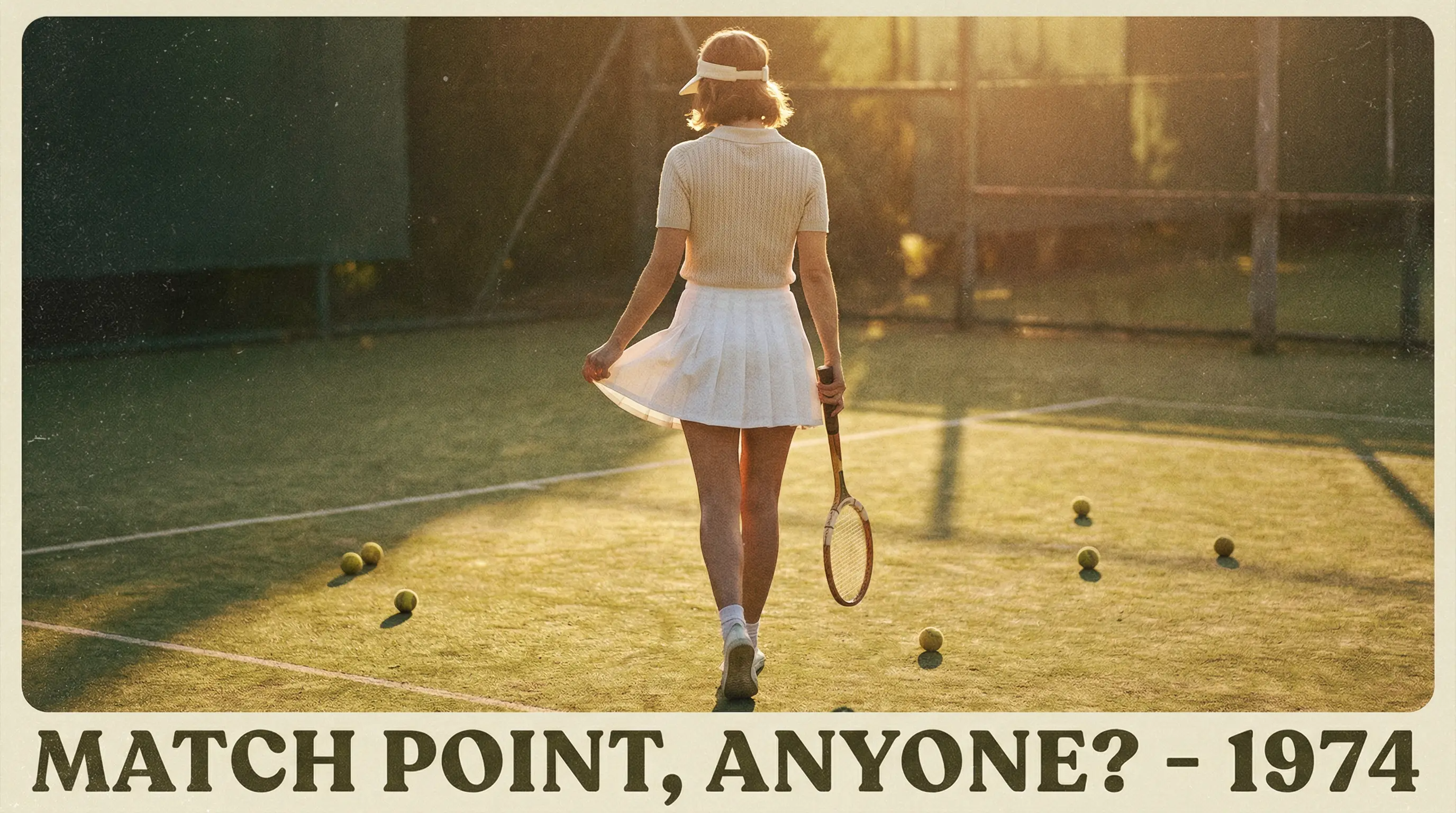 The cheeky aesthetic tennis poster