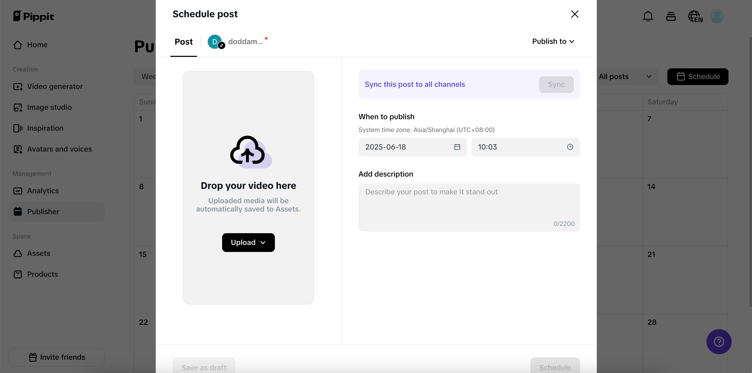 Publish and start tracking