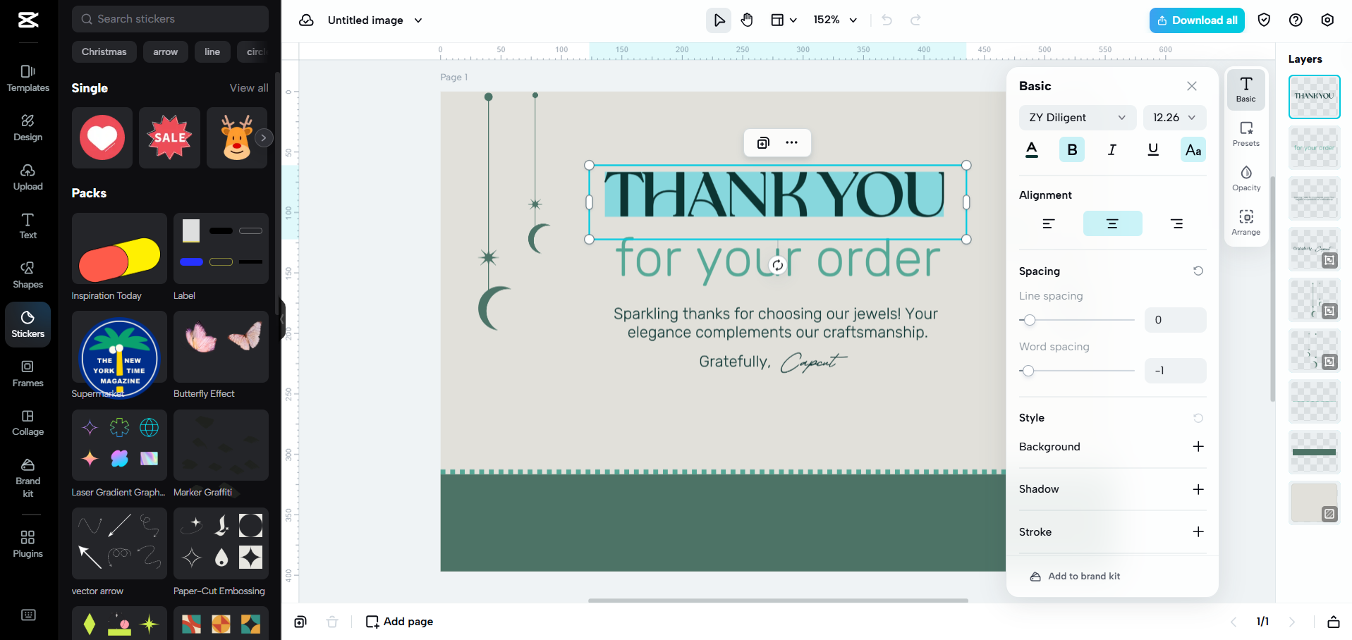 Schnittstelle von CapCut Web – eine schnelle Möglichkeit, Visitenkarten zu gestalten