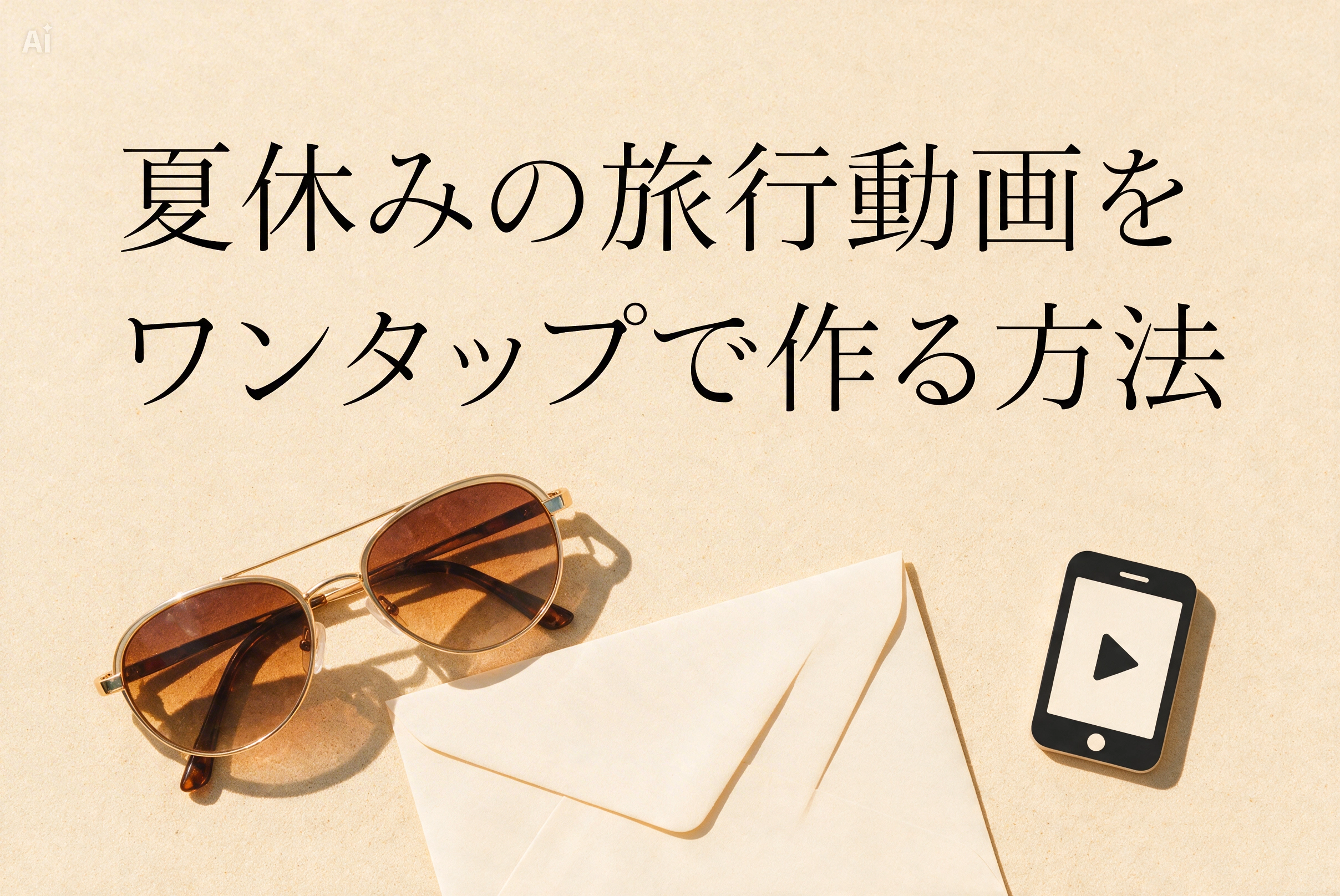 旅行Vlogや旅の思い出を短くまとめるイメージのバナー