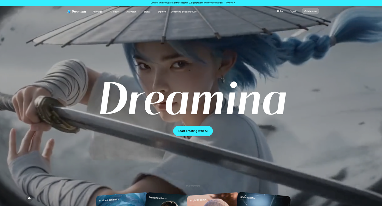 Dreamina: lo mejor para la creación dirigida por referencias y el refinamiento del espacio de trabajo