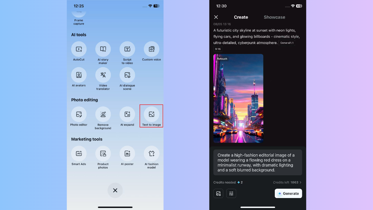 Zugriff auf KI-Bildergenerator