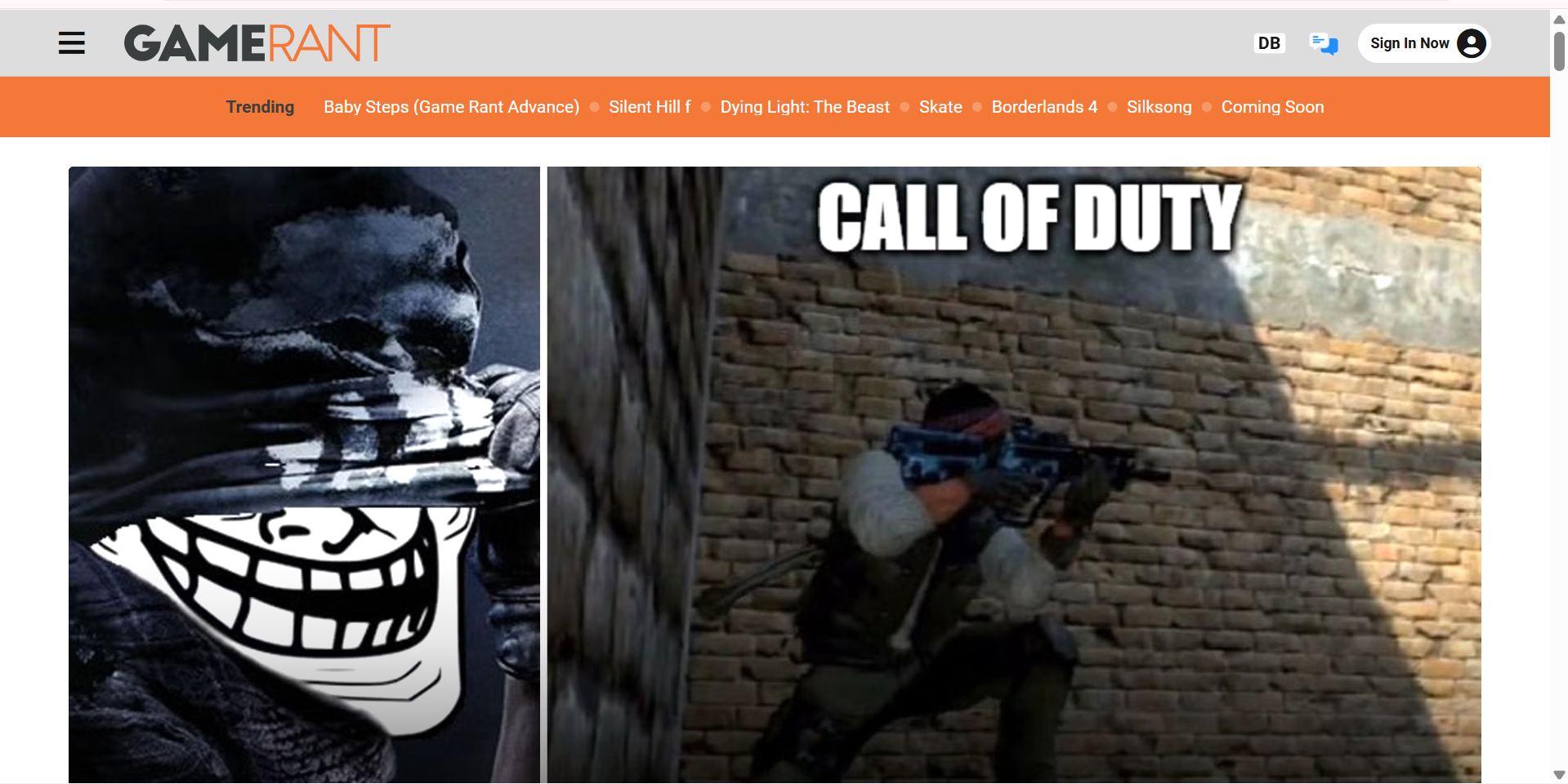 Game Rant - the popular site to get Call of Duty memes