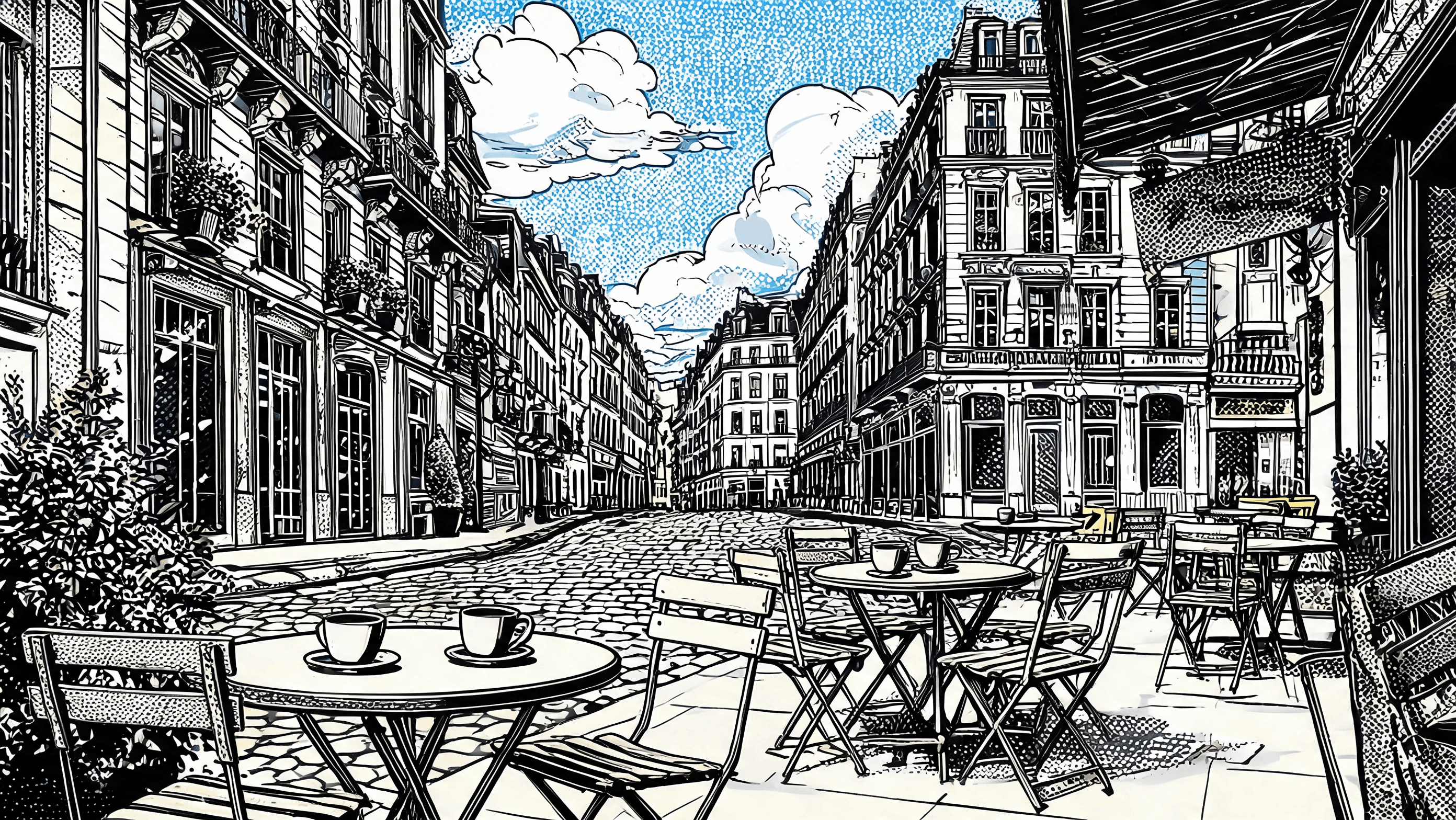 Turn landscapes into comic panel backgrounds