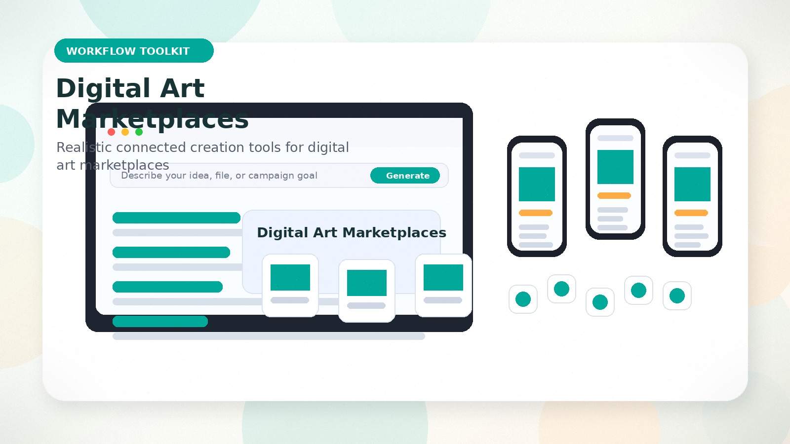 Digital Art Marketplaces realistic workflow toolkit visual for digital art marketplaces