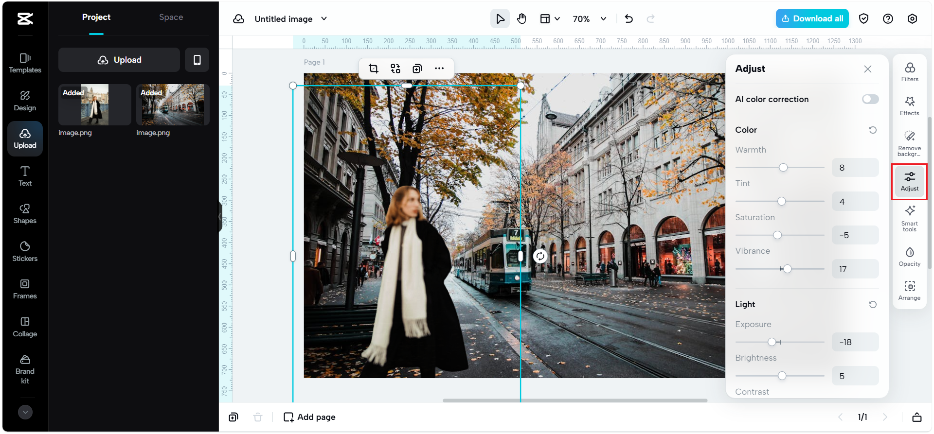 Blend, adjust, and refine