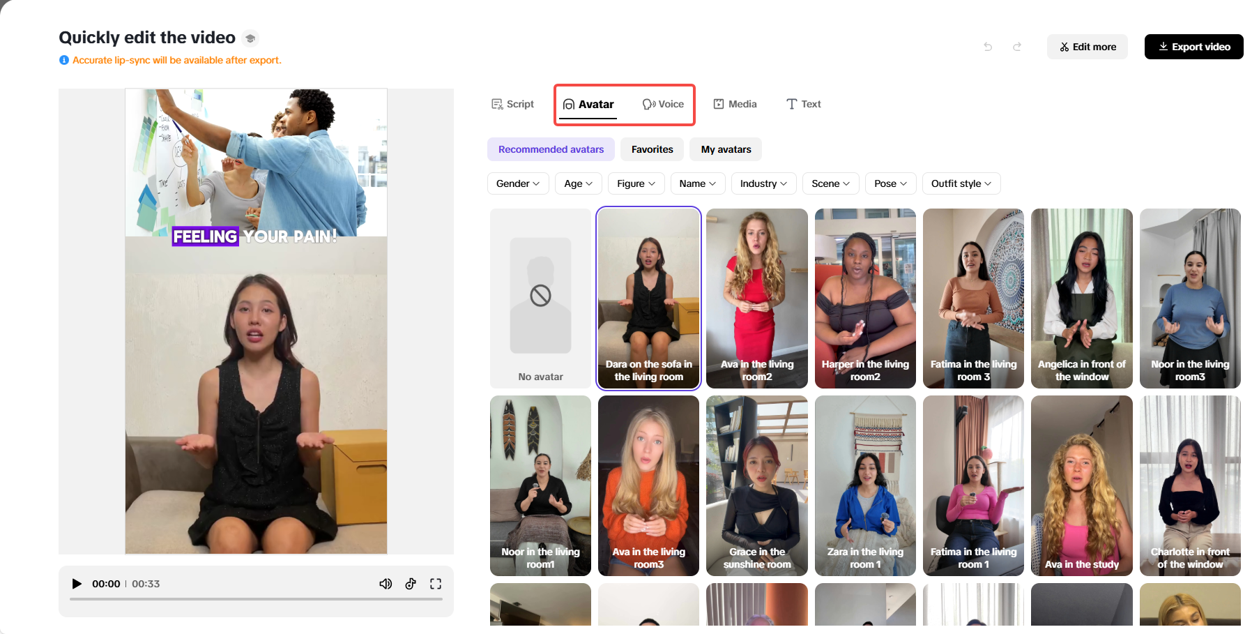 AI avatars and voice