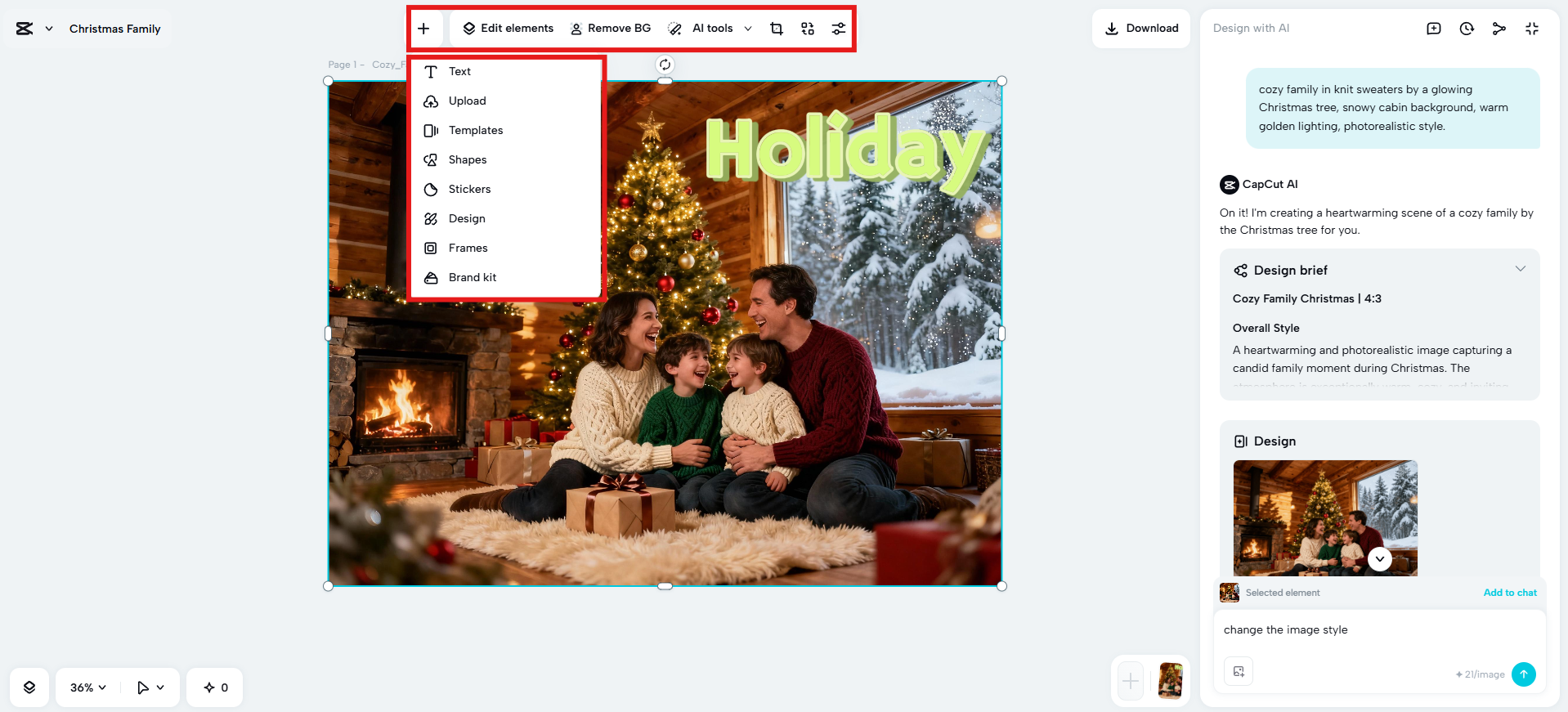Enhance with editing tools
