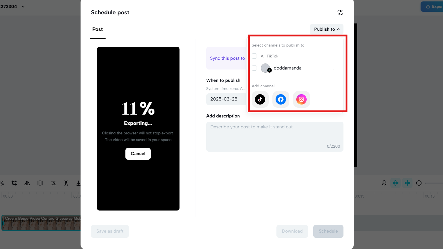 Multi-channel support